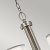 Żyrandol Lacey 5 źródeł światła antyczny pewter biały okrągły klosz klasyczny minimalistyczny KL-LACEY5-AP KICHLER